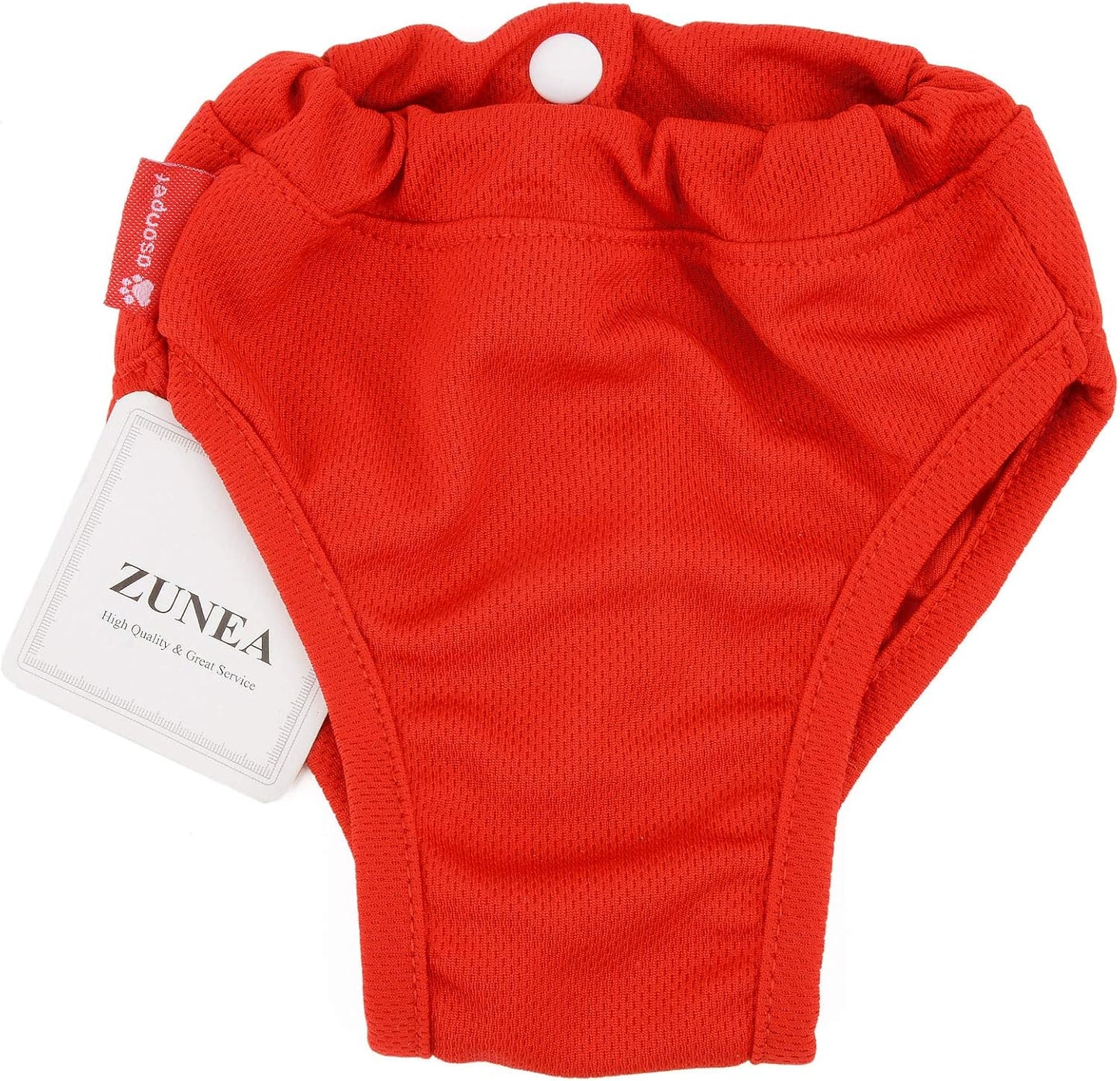 ZUNEA Female Dog Diapers Washable Dog Nappies Cute Puppy Sanitary Diaper with Adjustable Brace Reusable Pet Physiological Pants Soft Suspender Nursing Nappies for Small Girl Dogs