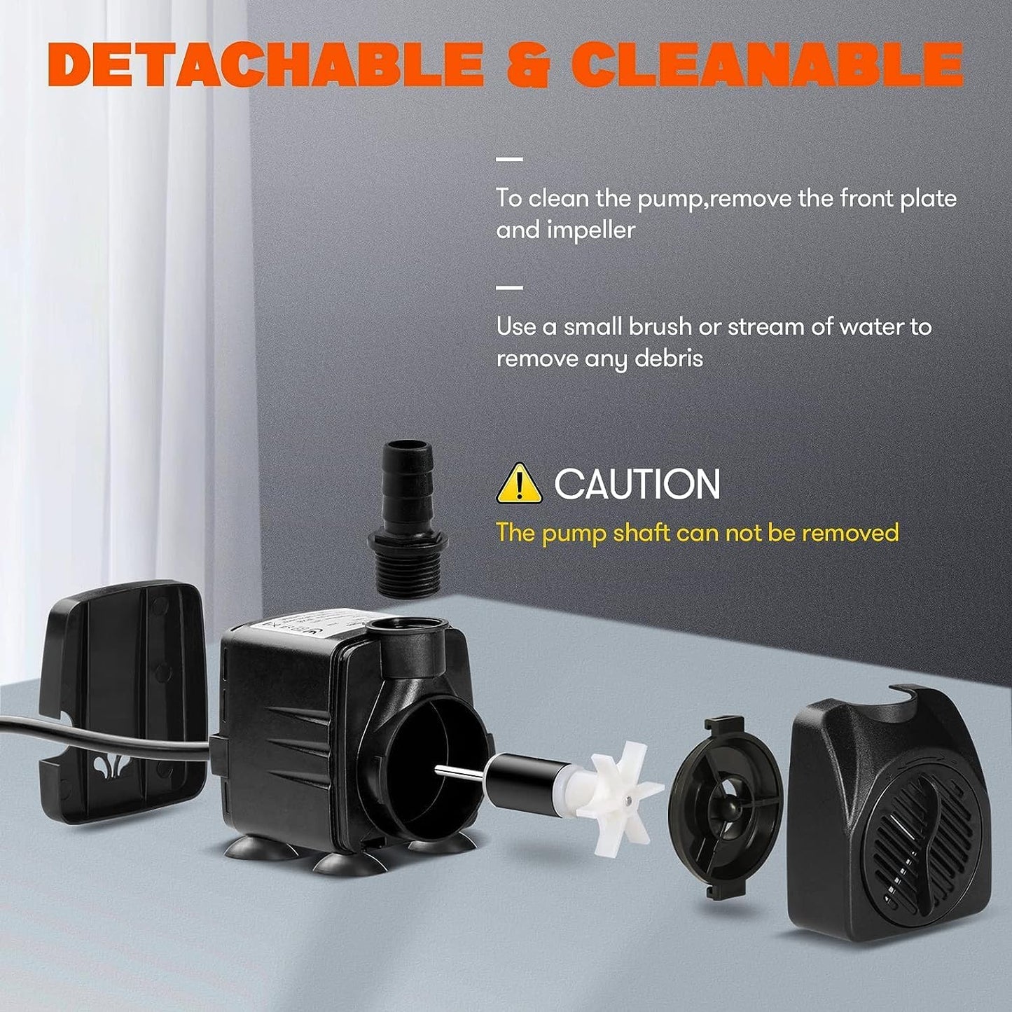 Simple Deluxe Submersible Water Pump for Fish Tank, Hydroponics, Aquaponics, Fountains, Ponds, Statuary, Aquariums & Inline, Black