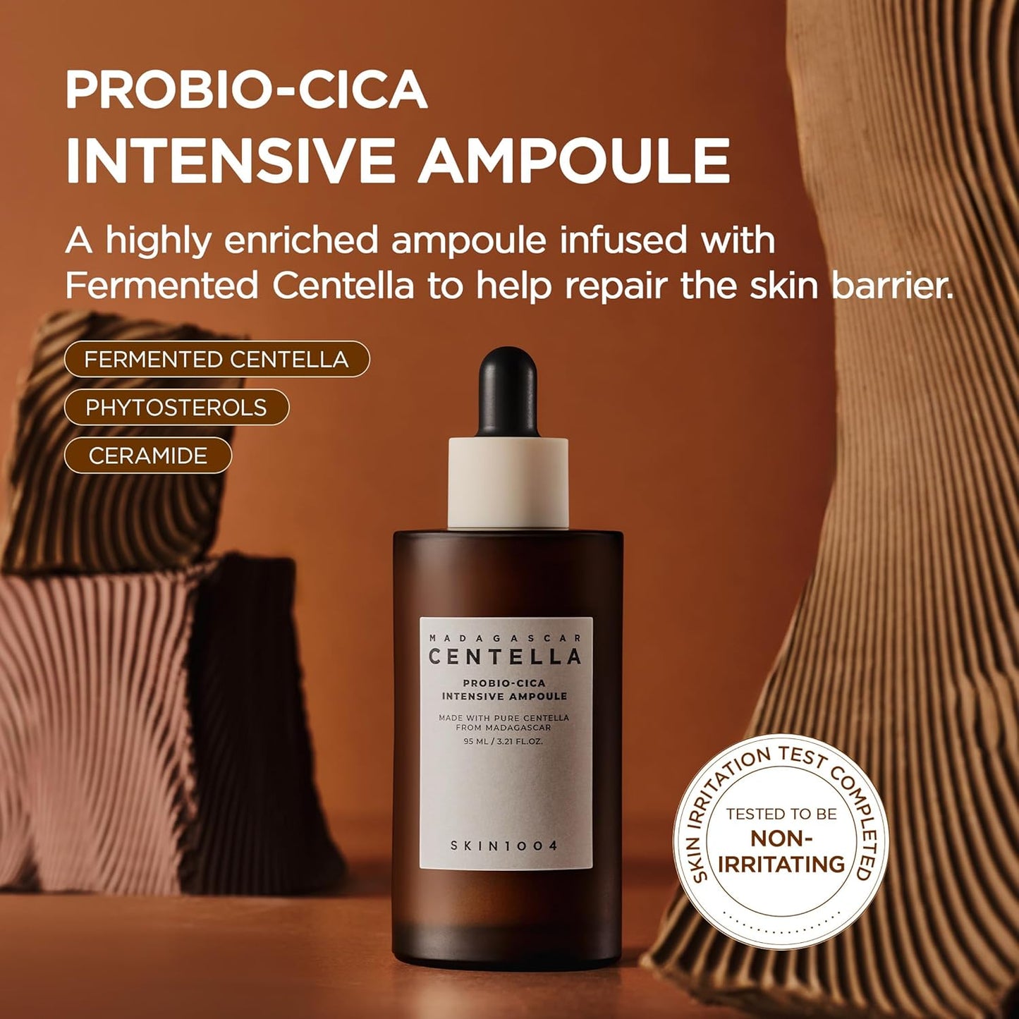 SKIN1004 Probio Cica Intensive Ampoule, Centella Serum for Face with Ceramide, Facial Serum for Nourishing & Soothing, Centella Ampoule for Skin Barrier Support, Korean Skin Care, 1.69fl.oz / 50ml