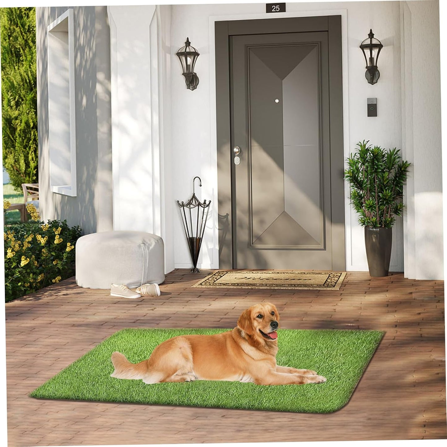 18x30 Inch Artificial Grass Dog Pee Pad Reusable Turf Rug for Front Door Patio