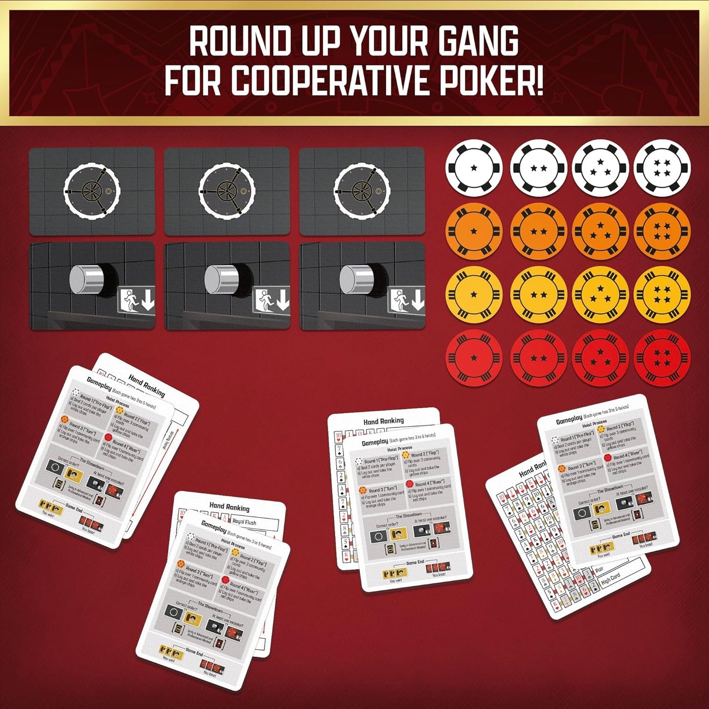 The Gang | Grown-Up Toy of the Year Finalist | Co-Operative Poker | Family Game | Game Night | Strategy Game | Ages 10+