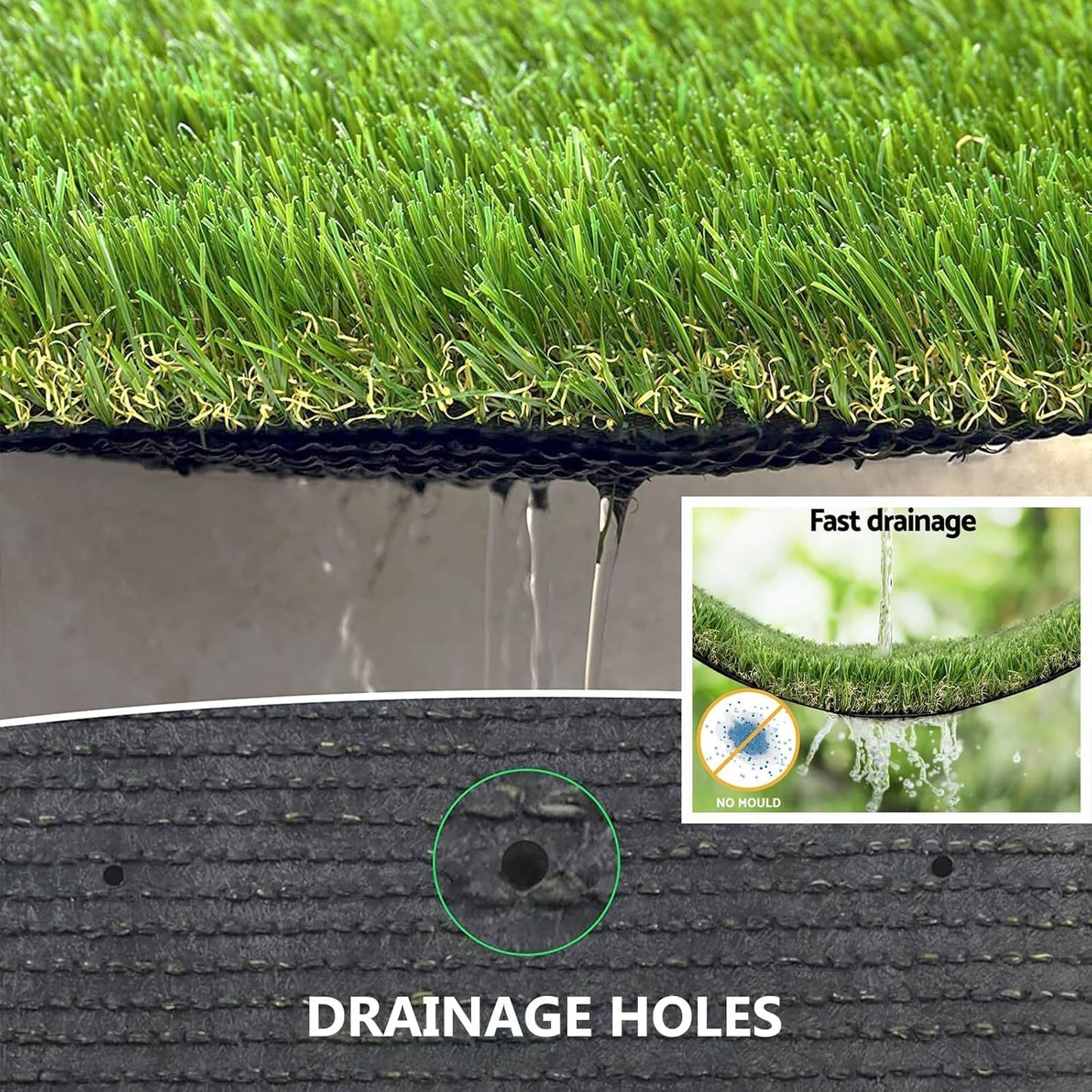 Reusable Potty Training Grass Mat for Dogs - 19.7 X 39.4 Inch Artificial Turf with Drainage Holes, Washable Dog Potty Pad for Indoor & Outdoor Use, Easy to Clean, Durable & Long-Lasting