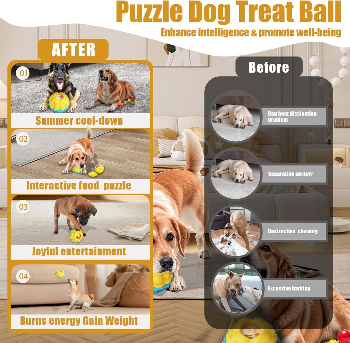 Dog Puzzle Toys, Dog Treat Holder Toy 2 Pack, Pupsicle Dogs Puzzles for Smart Dogs(2 Pack)