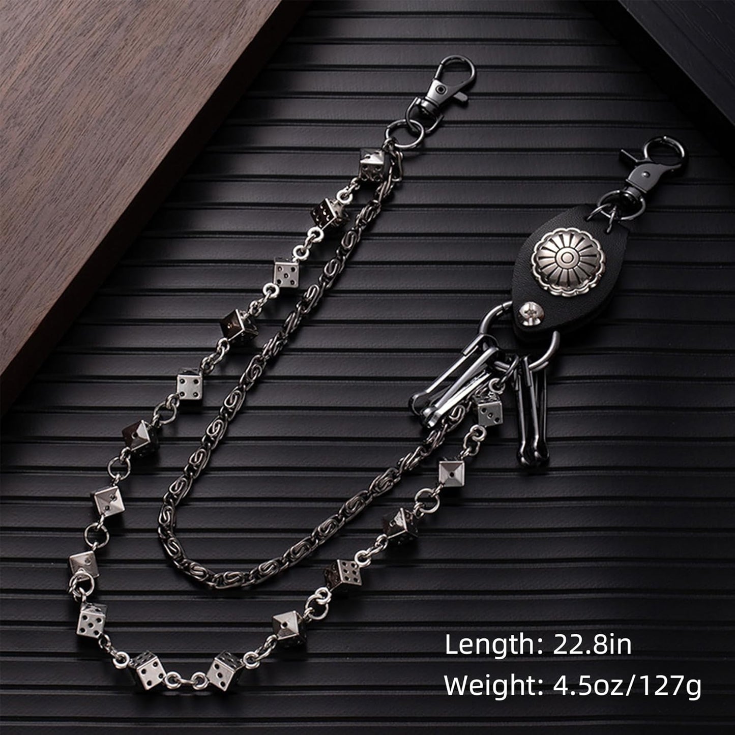 Dice Pocket Pants Chain: Stylish Jean Chain for Men Women, Chic Rockstar Streetwear Goth Y2K Biker Accessories