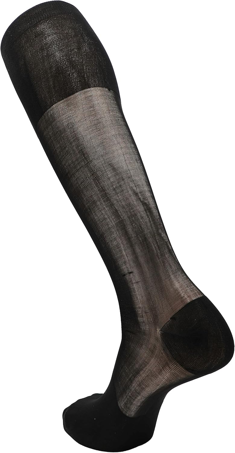 Mona's Choice 3-Pack Mens Sheer Nylon Dress Socks