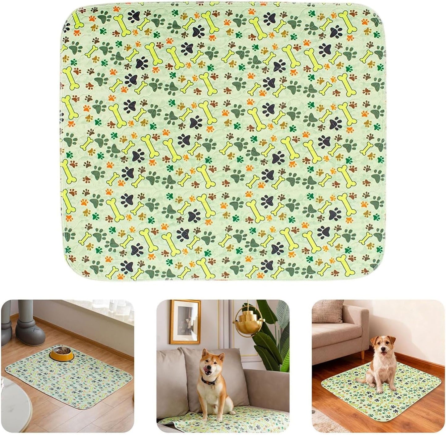 Pet Pee Pads,Strong Absorbent Non-Slip Underpad | Puppy Potty Training Pads - for Small Medium Dog Potty Bed Sofa Crate Car Whelping Bed Car