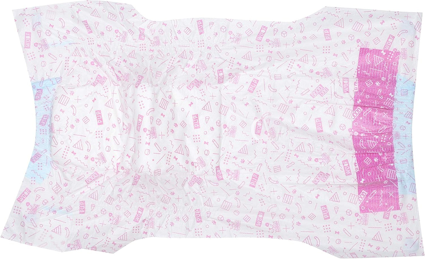 Wags & Wiggles Female Dog Diapers - Small Disposable Doggie Diapers for Dogs in Heat, Incontinence, Travel, or House Training, 15"-19" Waist, 12 Count