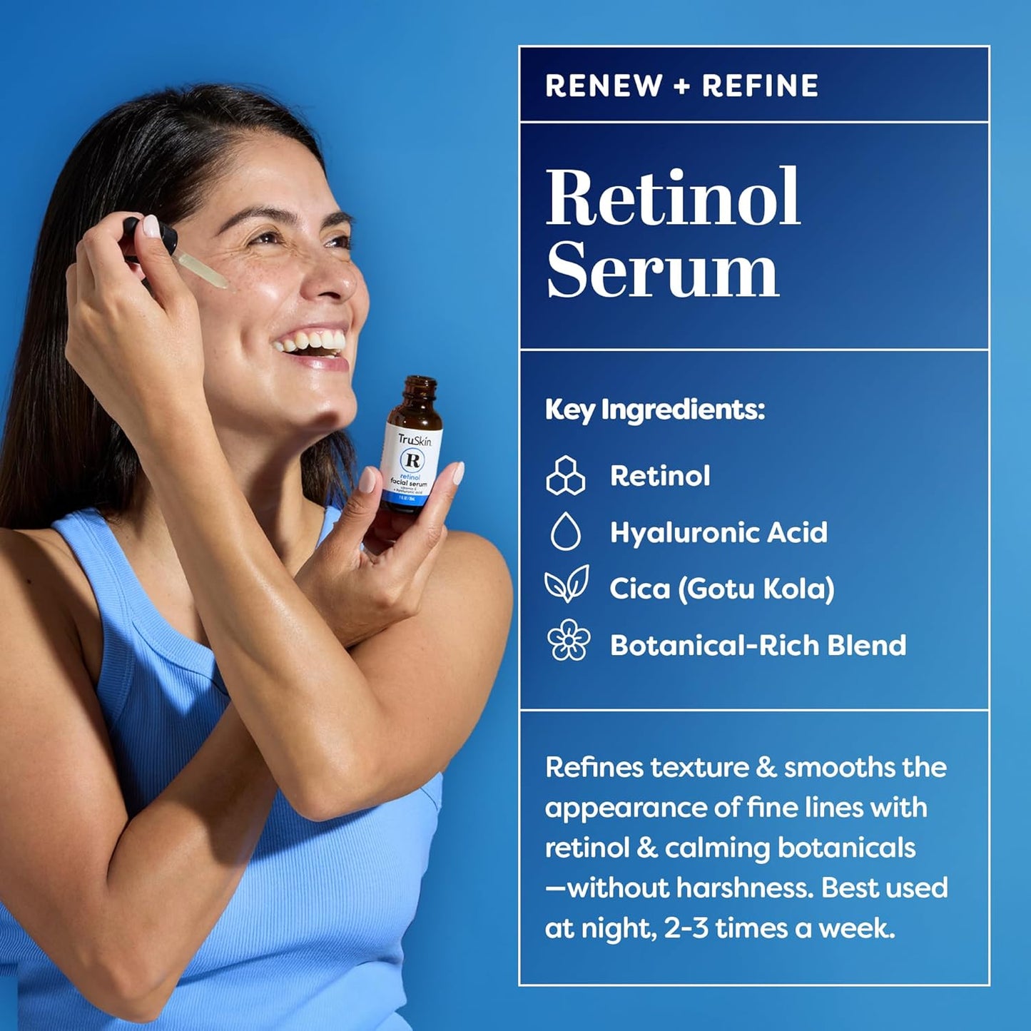 TruSkin Face Serum Duo – Vitamin C Serum & Retinol Serum for Face – AM & PM Anti Aging Skincare Routine – Brightening & Smoothing Facial Serums, 1 fl oz Each