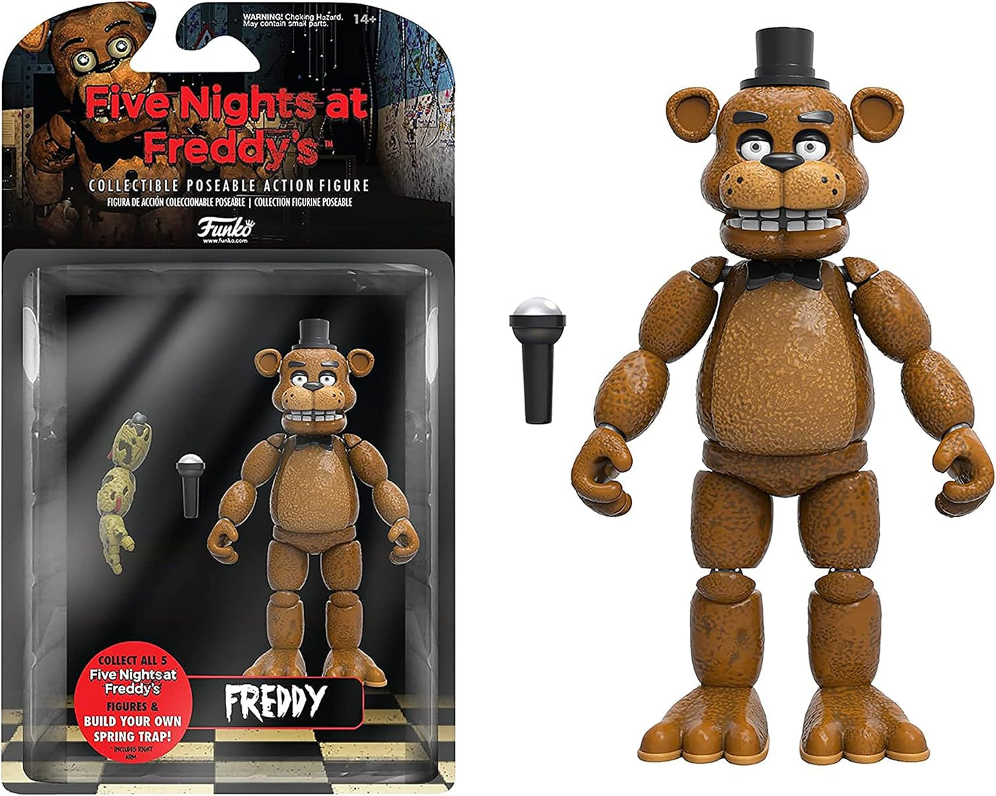 Funko 5" Articulated Action Figure: Five Nights at Freddy's (FNAF) - Freddy Fazbear - Collectible - Gift Idea - Official Merchandise - for Boys, Girls, Kids & Adults - Video Games Fans