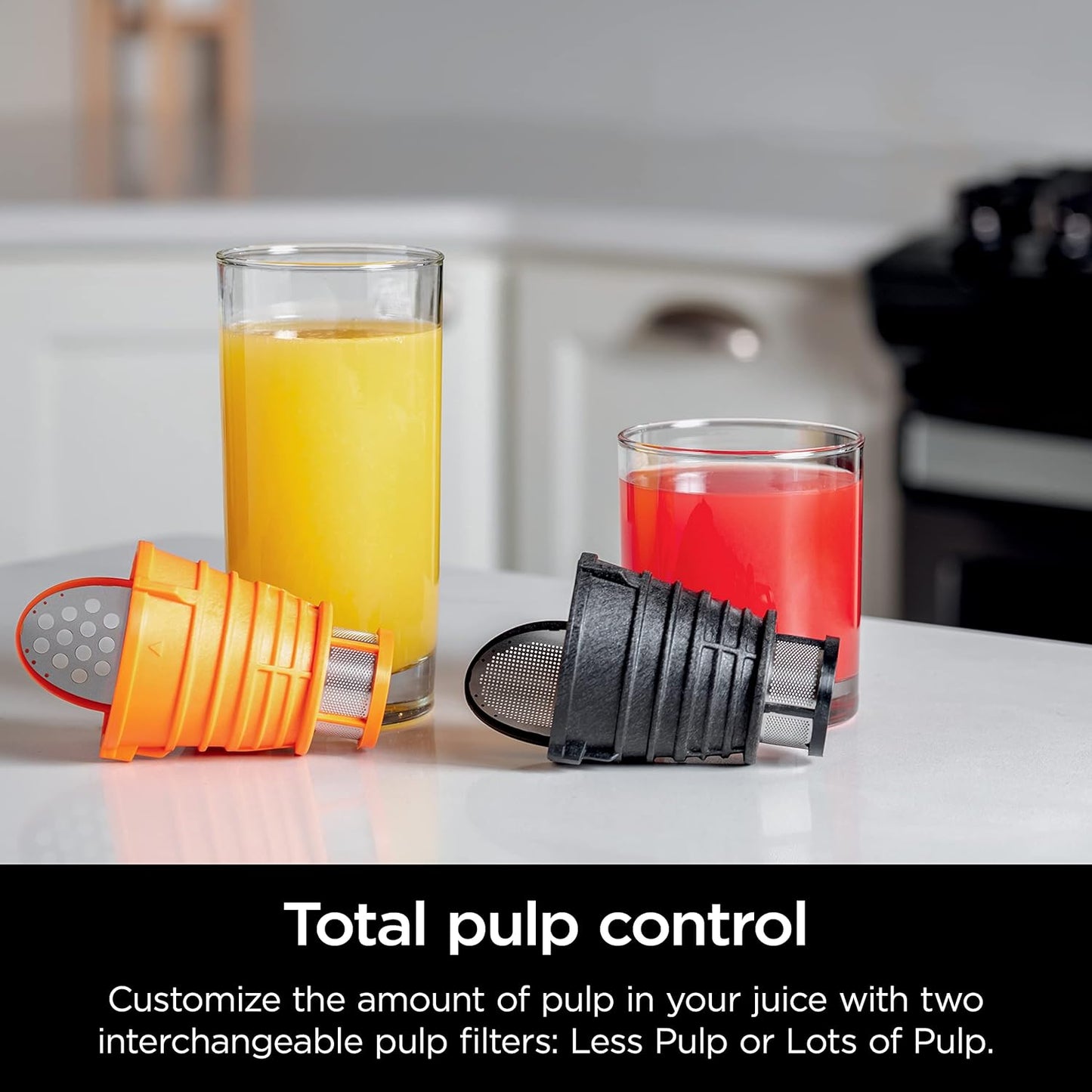 Ninja NeverClog Cold Press Juicer, Powerful Slow Juicer with Total Pulp Control, Countertop, Electric, 2 Pulp Functions, Dishwasher Safe, 2nd Generation, Charcoal, JC151