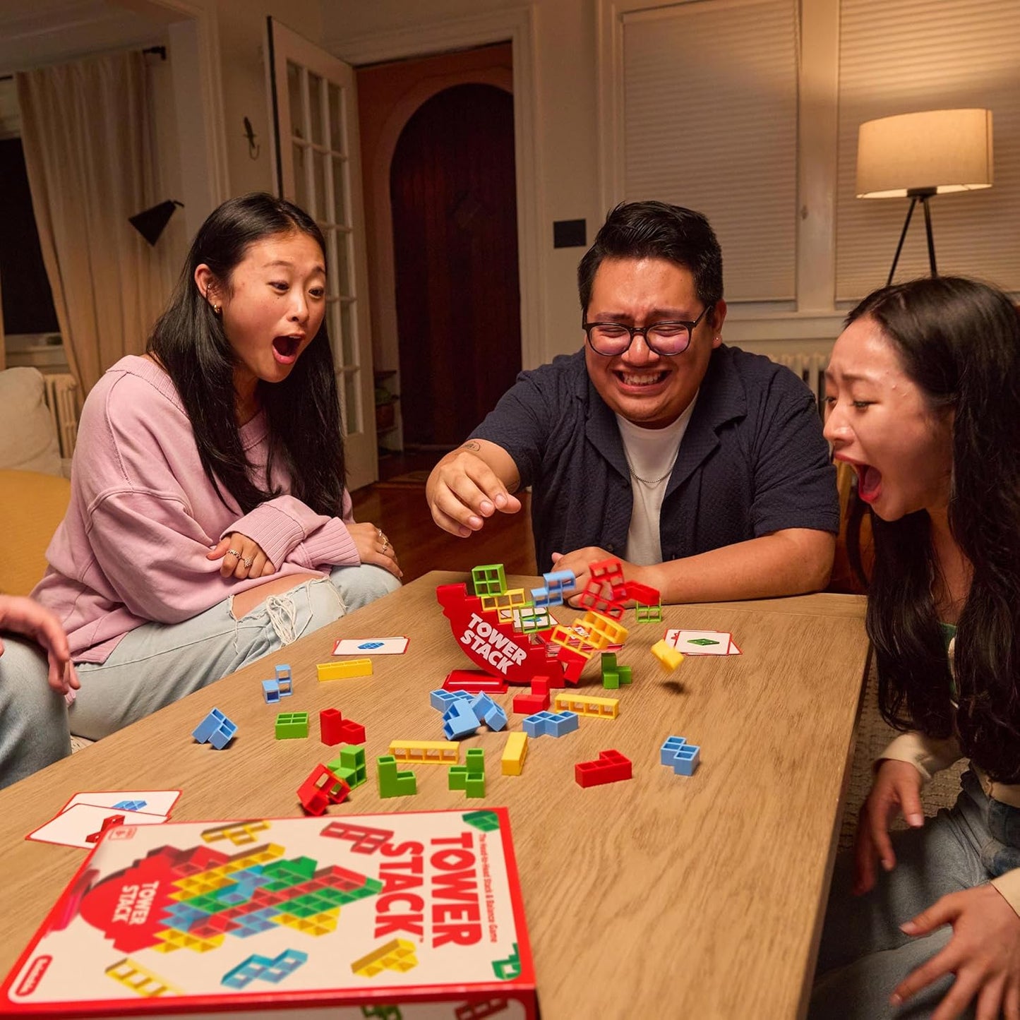 Tower Stack by Relatable, Exciting Tower Game for Kids & Adults Family Game Night, Fun Stacking and Building Toys, Includes 36 Cards, 24 Blocks, 1 Tower Body, 1 Tower Stand, and Instructions