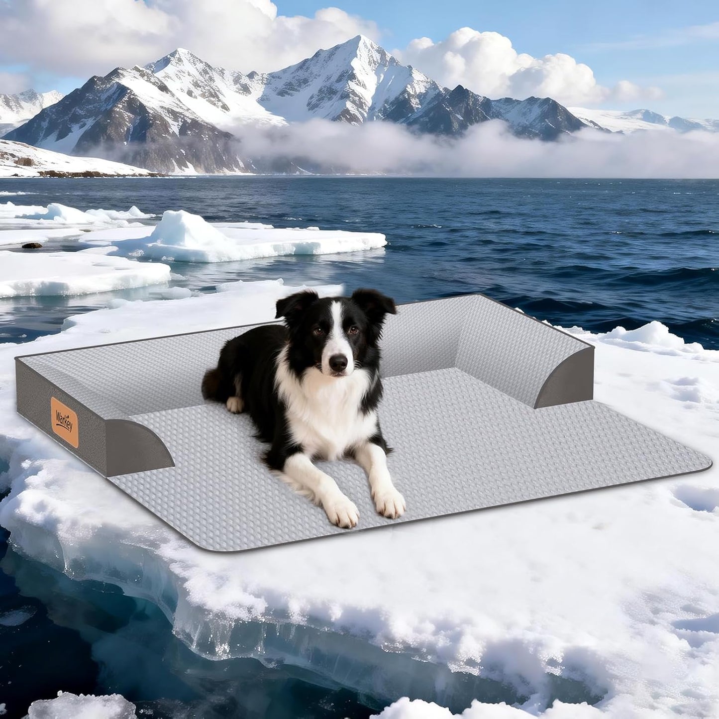Large Dog Bed for Couch, Cooling Orthopedic Dog Bed, Removable Washable Cover, Waterproof Lining, Non-Slip Bottom, Dog Sofa Bed with Extended Mat, Size: 41"*37"*4.9"