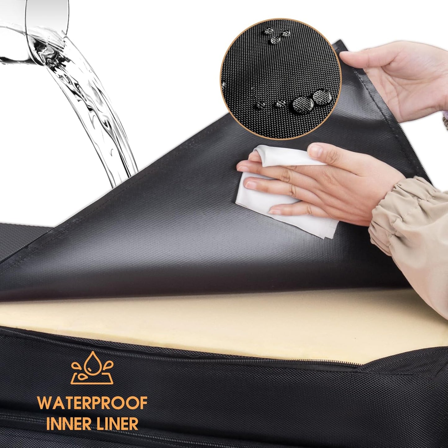 Durable Dog Bed Waterproof and Scratch Resistant, Velvet & Oxford Rugged Dog Sofa,High Density Supportive Foam,Full Removable Machine Washable Cover (35"x28"x6.5")