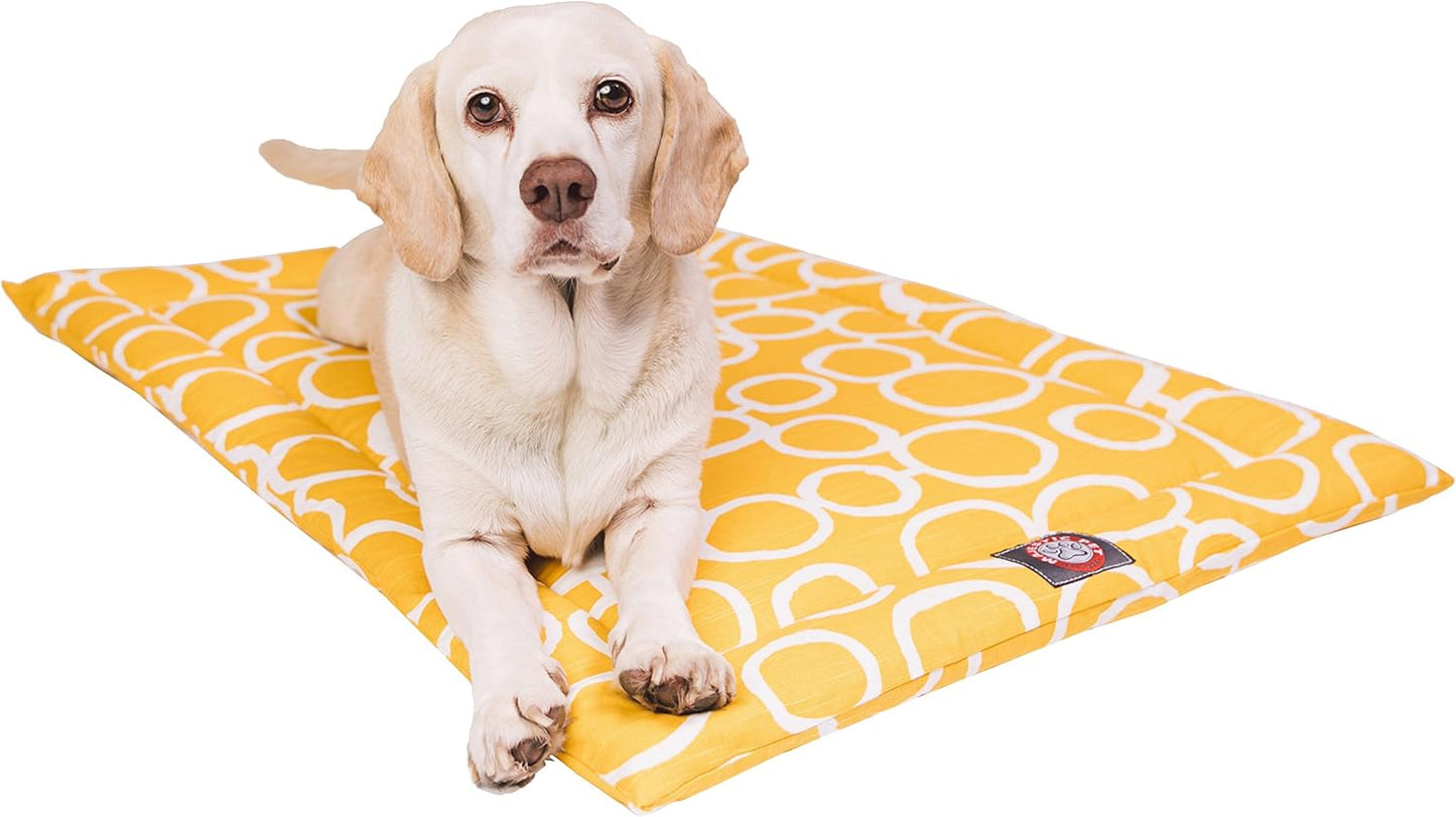 30" Fusion Yellow Crate Dog Bed Mat By Majestic Pet Products