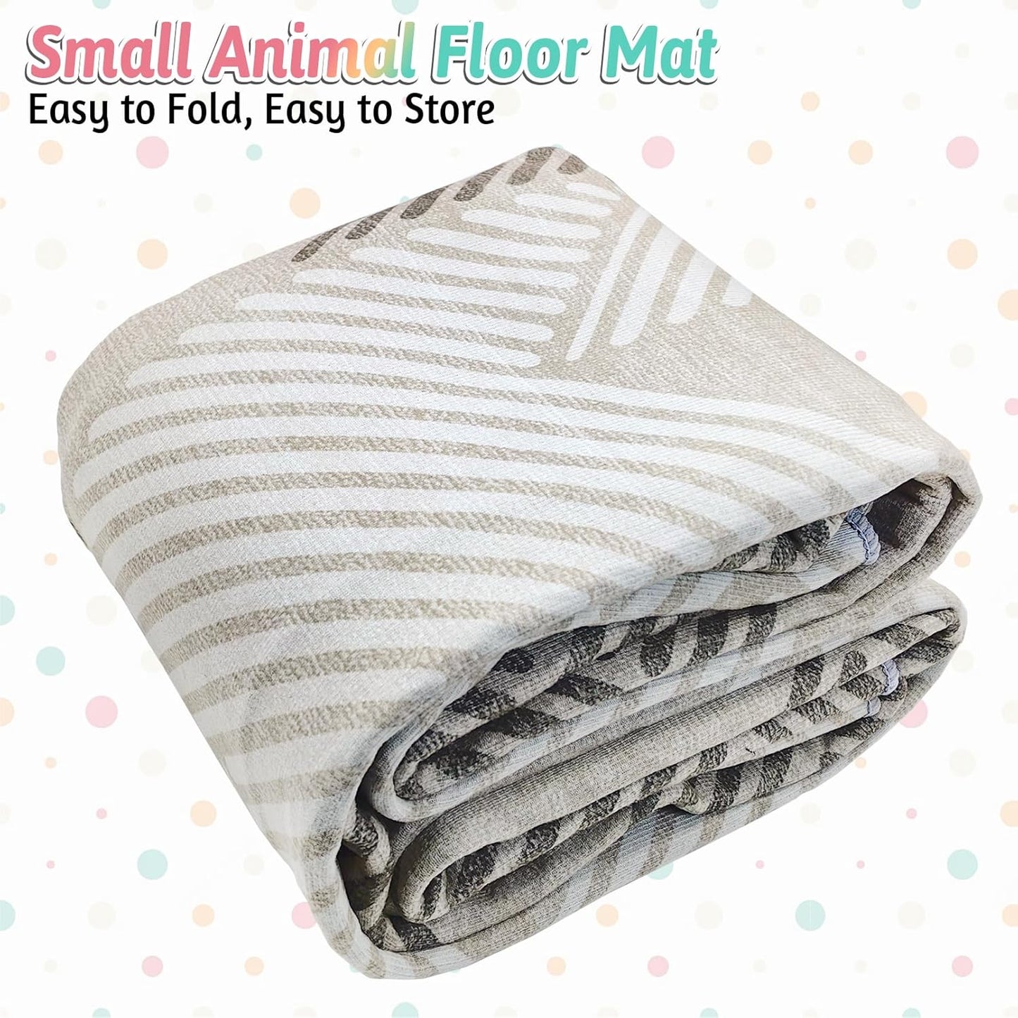 VCEPJH Bunny Floor Mat 55 x 78.7in Rabbit Cage Liner Washable Large Reusable Guinea Pigs Rug Anti-Slip Whelping Pads for Small Pet Dogs Puppy Chinchillas Cats Ferrets