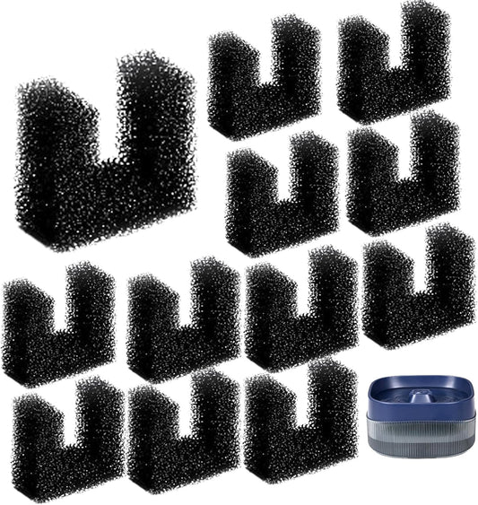 Pet Replacement Sponge Filters Replacement Pre Filter Sponges for 135oz/ 4L 118oz/ 3.5L Pet Water Fountain Cat Water Foam Filter Dog Drinking Water Sponge Foam Filters (12)
