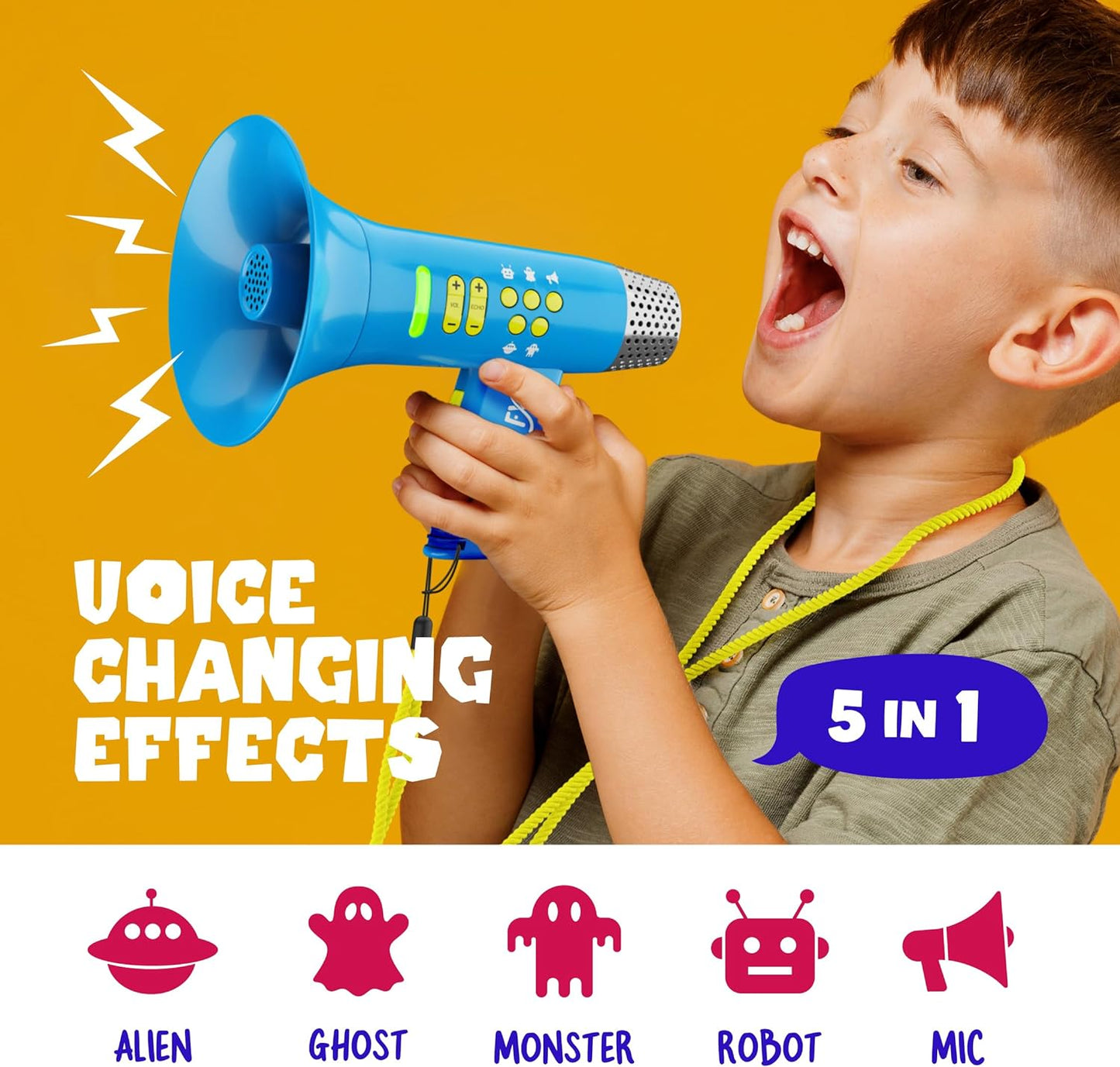 Mini Explorer Voice Changer for Kids - Easter Gifts for Kids - Voice Changing Device for Boys & Girls Ages 3-8+ Olds Birthday Gifts for 3, 4, 5, 7, 8 Year Old Boy - Toys Gift Ideas for Kid, Toddler