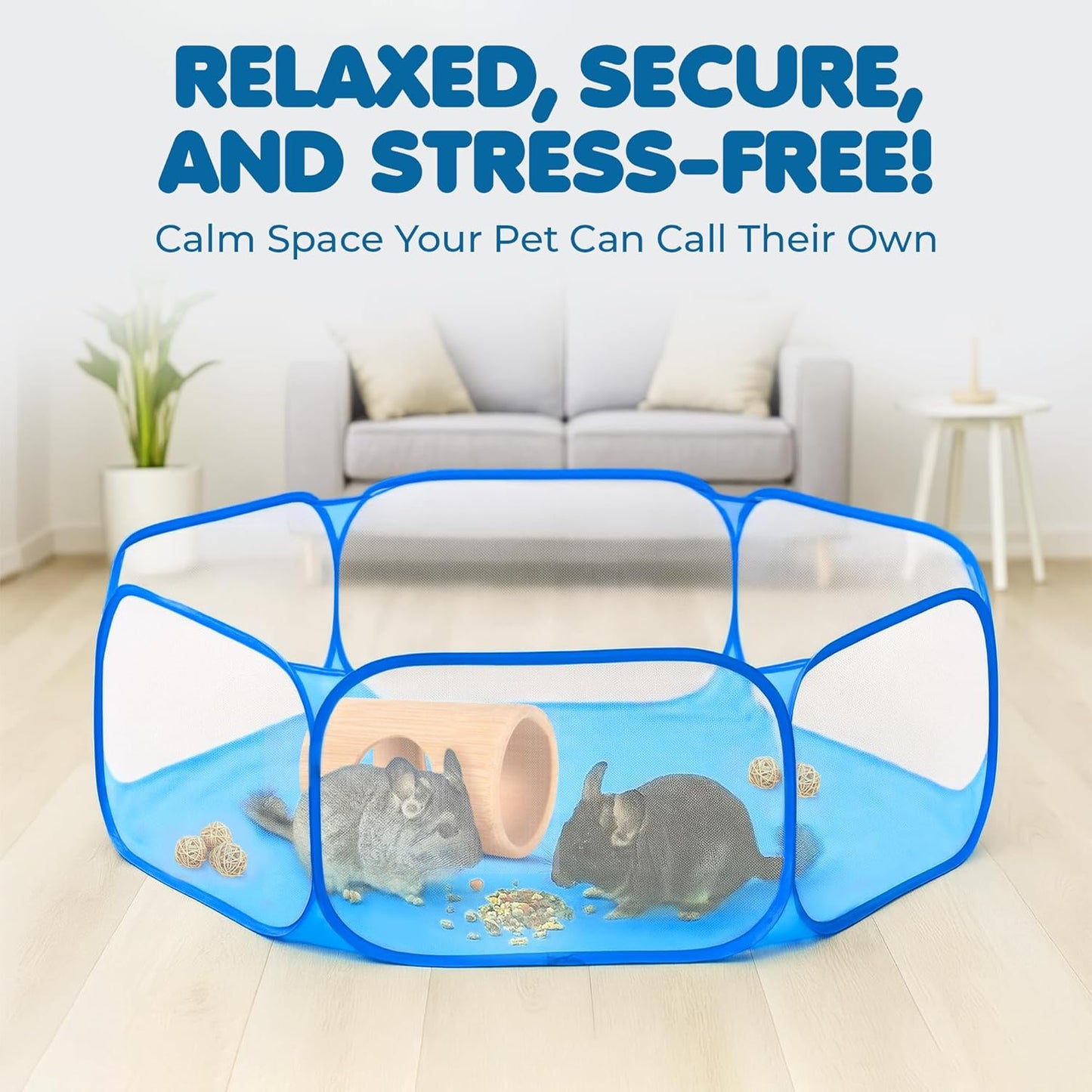 CoCoo Small Animal Portable Playpen for Indoor, Outdoor Fun, Give Your Furry Friend 360° Adventureland, Water-Resist Floor Saves Carpets, Folds Flat for Easy Storage, Ideal for Exercise, Training