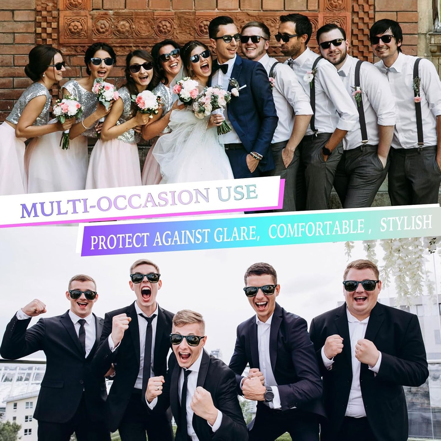 Party Sunglasses Bulk - Adult Retro Plastic Pack of 12 Vintage Sunglasses for Men Women - Party Favors