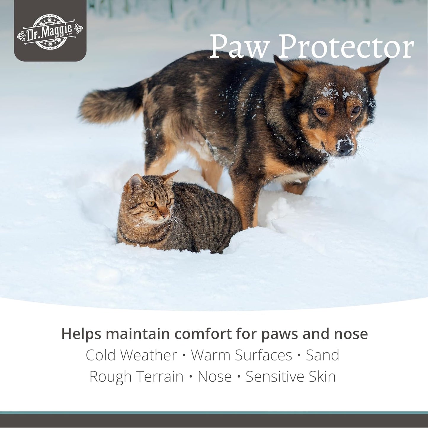 Dr. Maggie Paw Protector for Dogs and Cats | Ice, Snow, Salt, Chemicals, Hot Pavement | 200g