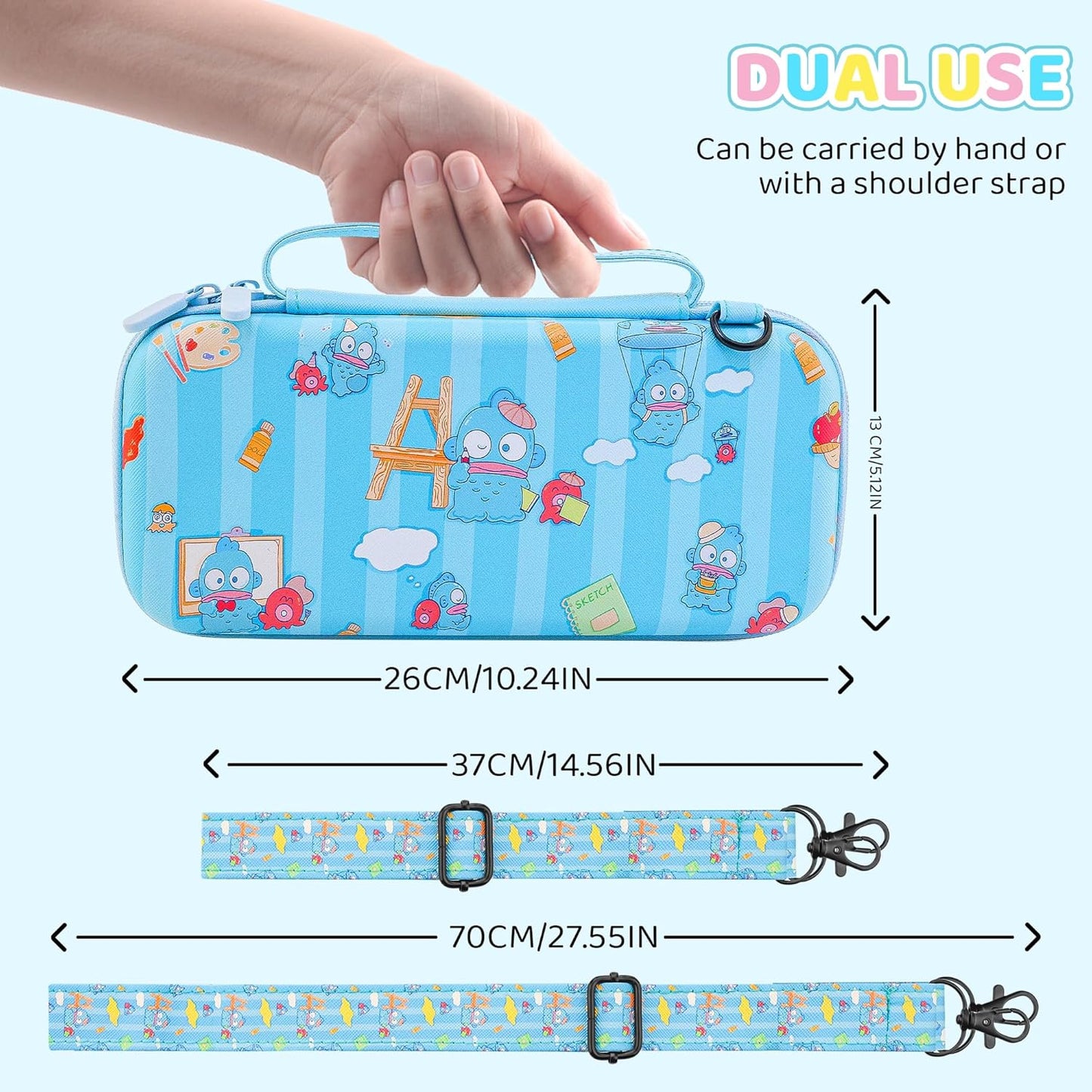 HYPERCASE Switch OLED Carrying Case (Blue Fish)