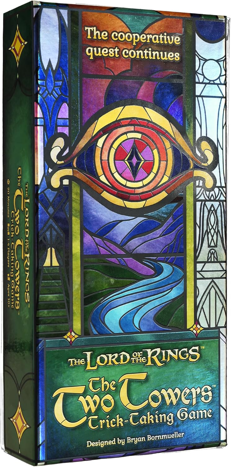 Asmodee The Lord of The Rings The Two Towers Trick-Taking Game - A Cooperative Card Adventure! Strategy Game for Kids & Adults, Ages 10+, 1-4 Players, 20 Minute Playtime