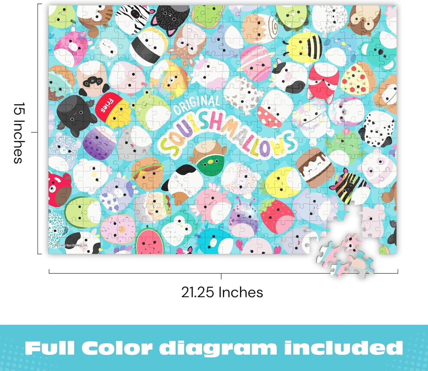 Buffalo Games - Squishmallow Friends 300 Piece Jigsaw for Teens and Adults Colorful Large Pieces Puzzle
