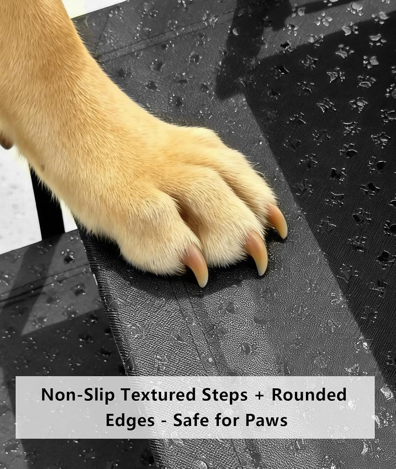 Dog Stairs for Large Dogs - 5 Step Non-Slip Pet Stairs & Steps for Bed, Couch, Car, Truck SUV | Portable Ramp Alternative for Senior Dogs, Helps Joint Health, Easy Carry Travel