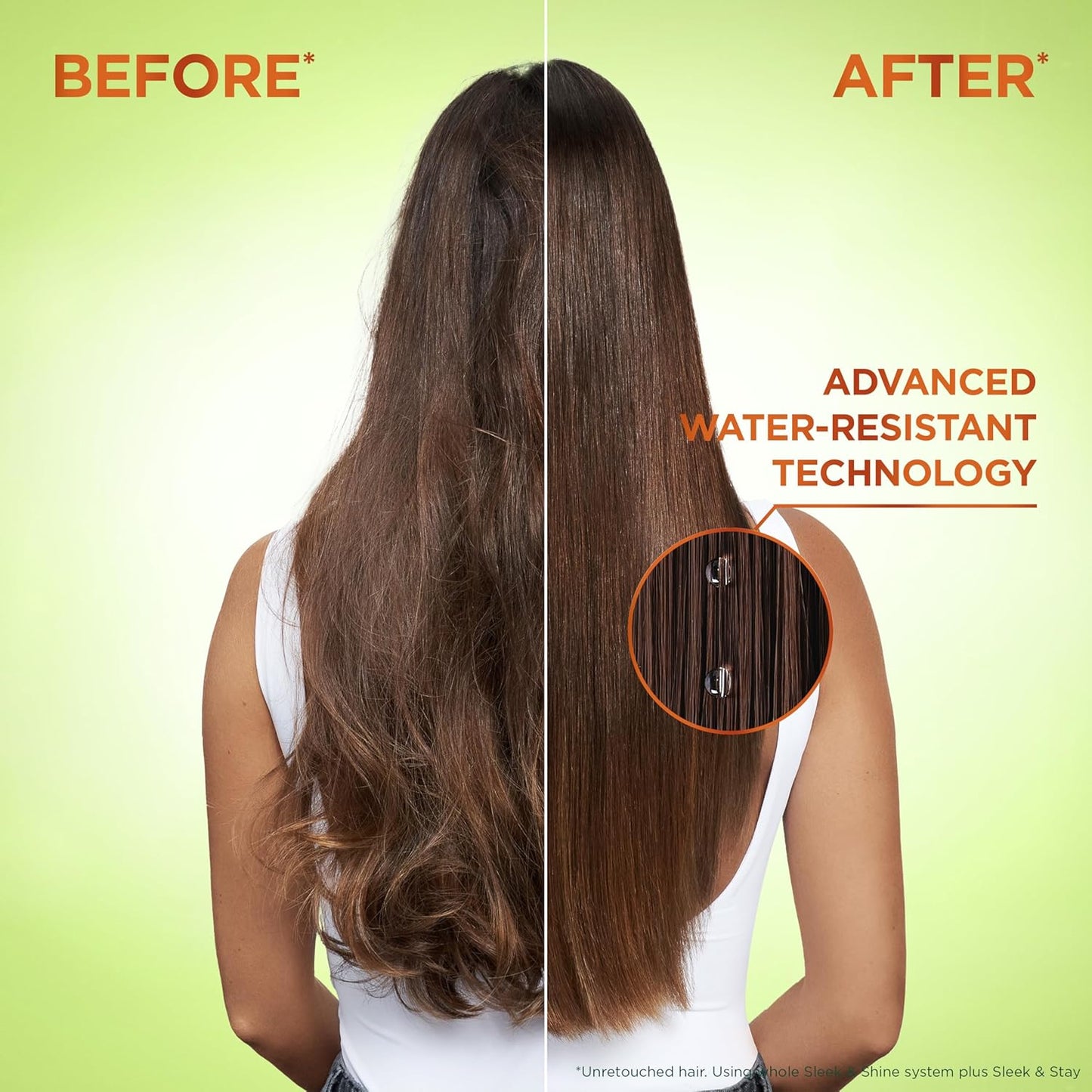 Garnier Fructis Sleek & Shine Shampoo, Conditioner + Leave-In Conditioer Set for Frizzy, Dry Hair, Plant Keratin + Argan Oil (3 Items), 1 Kit (Packaging May Vary)