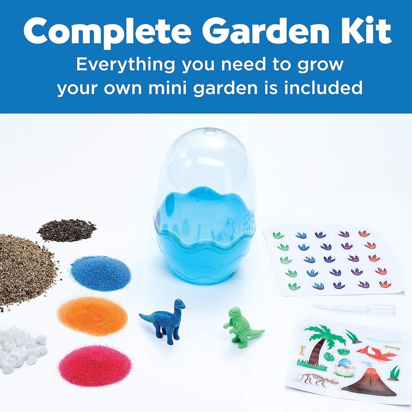 Creativity for Kids Mini Garden Dinosaur: Terrarium Kit for Kids - Dinosaur Crafts for Boys, Dinosaur Toy and Science Kit for Kids, Easter Basket Stuffers (Ages 6+)
