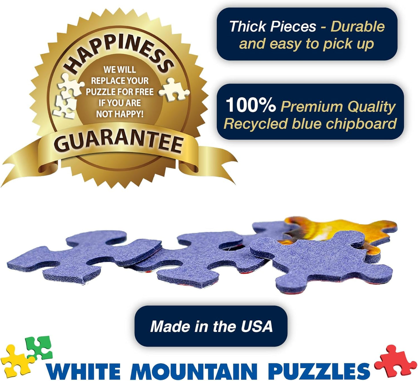 White Mountain 1000 Piece Jigsaw Puzzle Scenic Italy Landscape Puzzles with Large Pieces for Adults and Family 24"x30" – Italian Promenade
