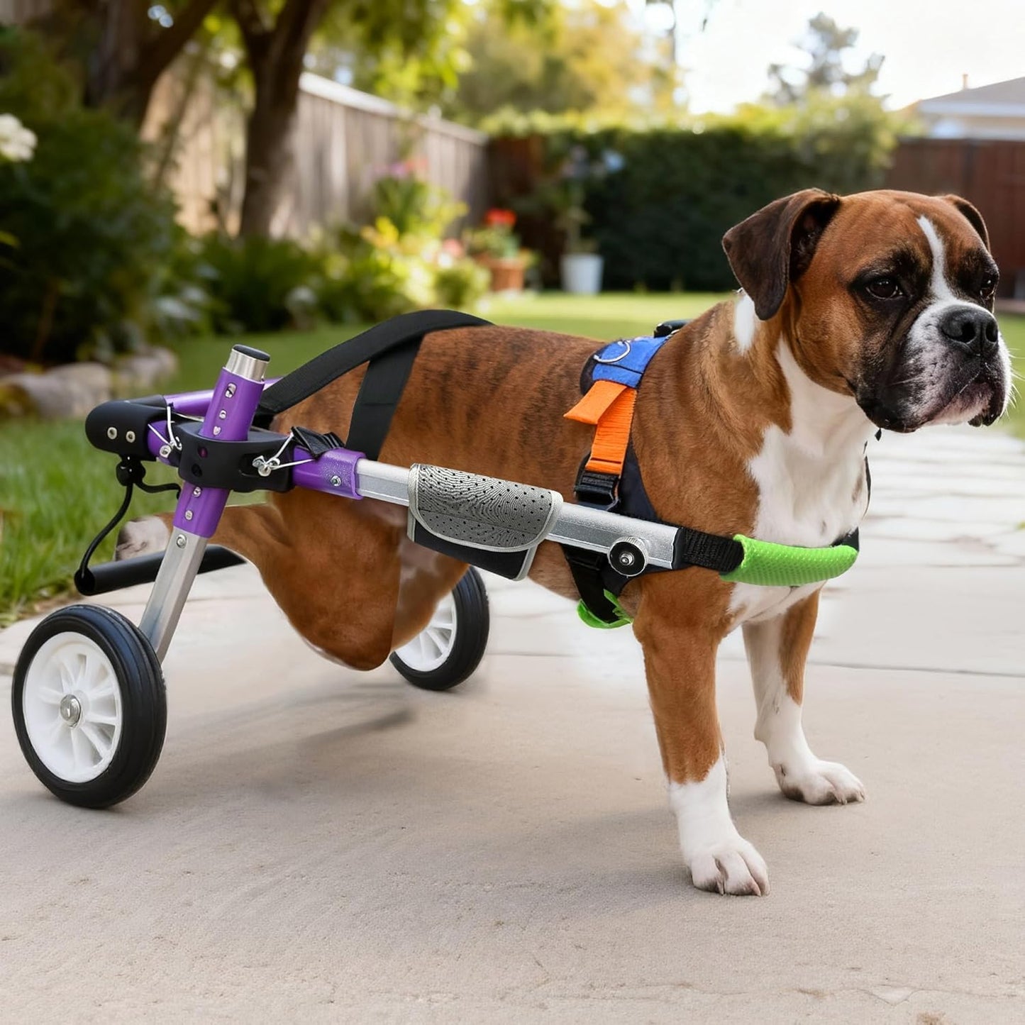 Dog Support Wheelchair for Back Legs Adjustable Dog Mobility Cart for Hind Legs Support Cart for Injured or Paralyzed Dogs