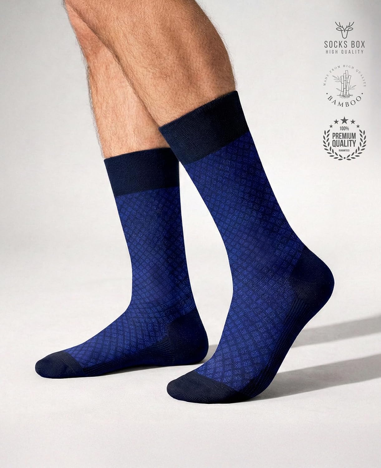 Mens Dress Socks, Premium Bamboo Rayon Socks for Men, Patterned, Elegant Design, 5/10 Pack, Gift Box
