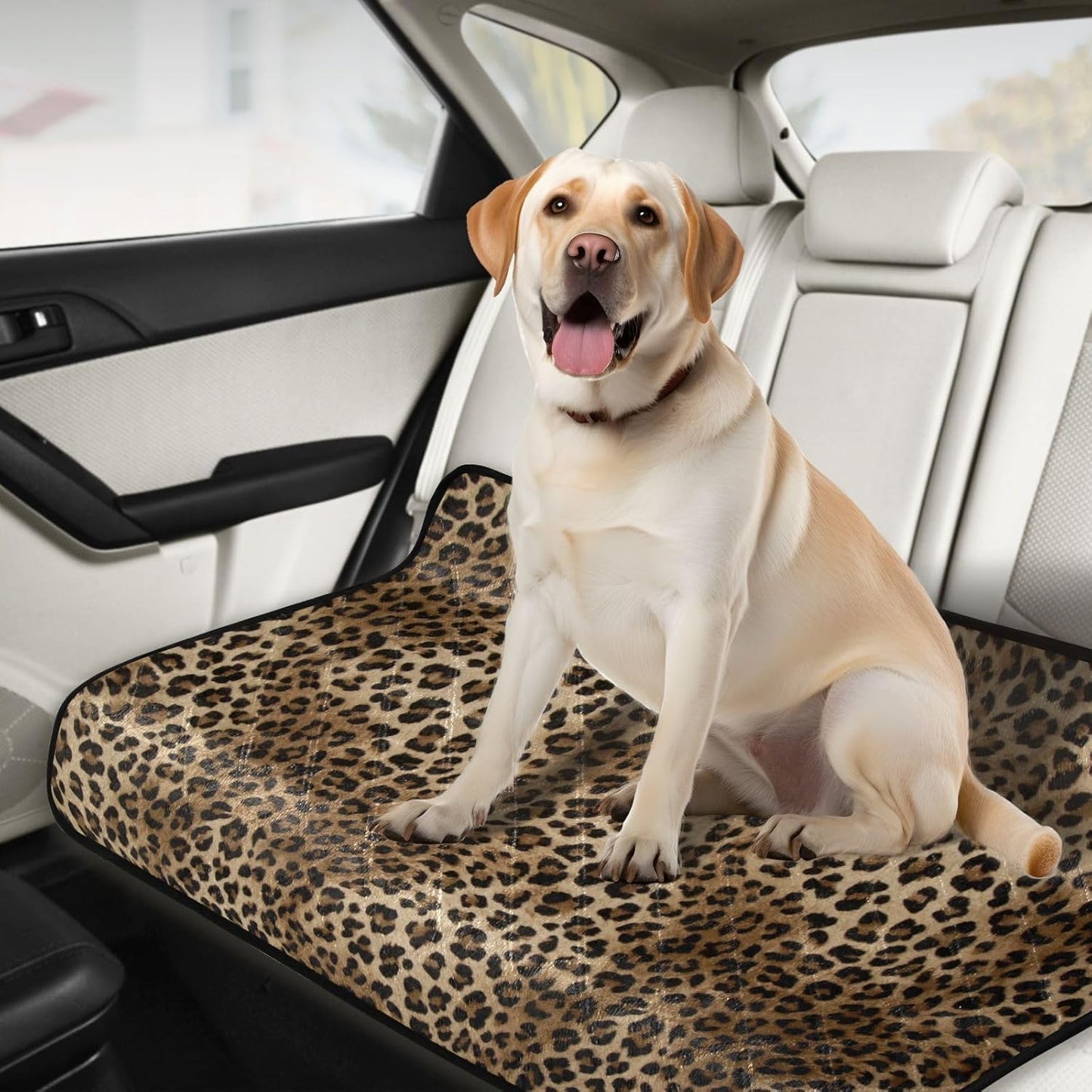 Blueangle Vintage Leopard Print Washable Pee Pads for Dogs, 2-Pack Reusable Puppy Pads Pet Training Pads, Waterproof Dog Pee Pads for Car, Non-Slip Protects Whelping Pad