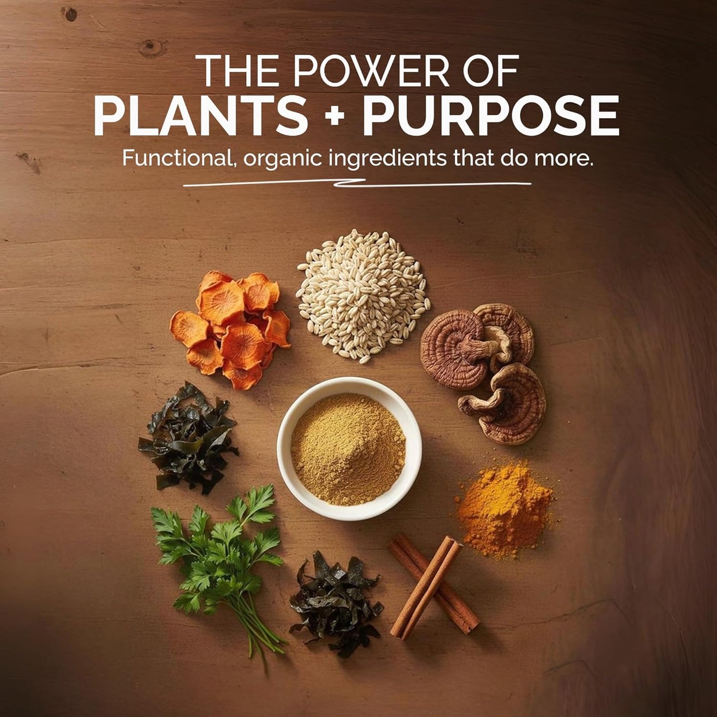 Joint & Kidney Support Superfood Meal Topper – Cook with Protein & Water - Whole-Food Mix with Organic Barley, Reishi Mushroom, Turmeric & Kelp - DO NOT Serve Dry