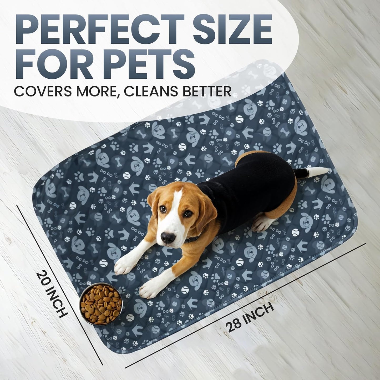 Washable Puppy Dog Pee Pad, 2PCS 100% Waterproof Potty Training Mat for All Dogs, Quick Drying Reusable Mattress Pads, Highly Absorbent Under Pads for Indoor, Outdoor Non-Slip Whelping Pads 20”x28