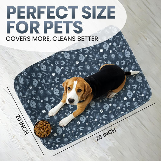 Washable Puppy Dog Pee Pad, 2PCS 100% Waterproof Potty Training Mat for All Dogs, Quick Drying Reusable Mattress Pads, Highly Absorbent Under Pads for Indoor, Outdoor Non-Slip Whelping Pads 20”x28
