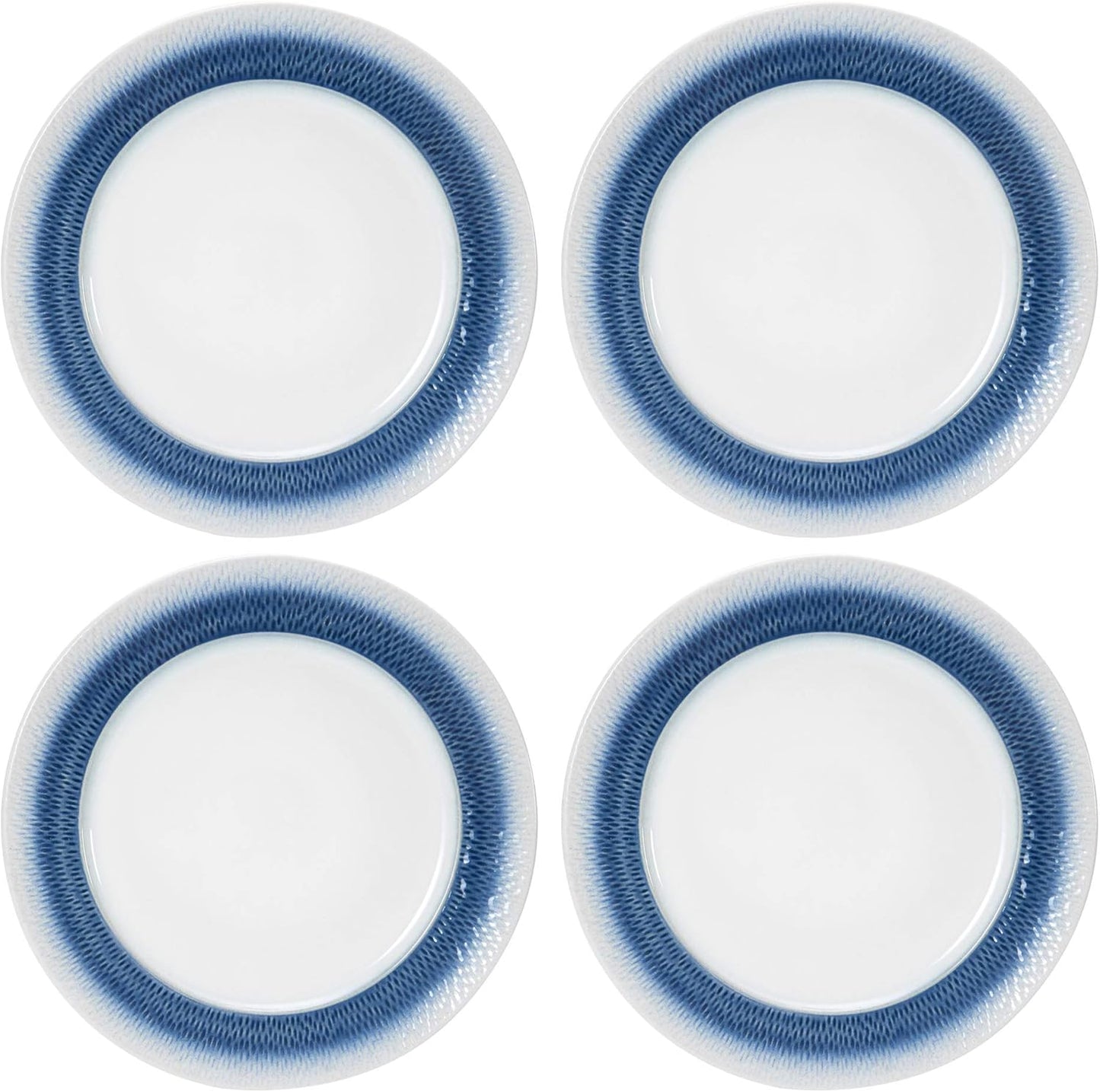 Pfaltzgraff Eclipse Blue 16-Piece Stoneware Dinnerware Set, Service for 4 with Dinner Plates, Salad Plates, Bowls and Mugs, Dishwasher and Microwave Safe