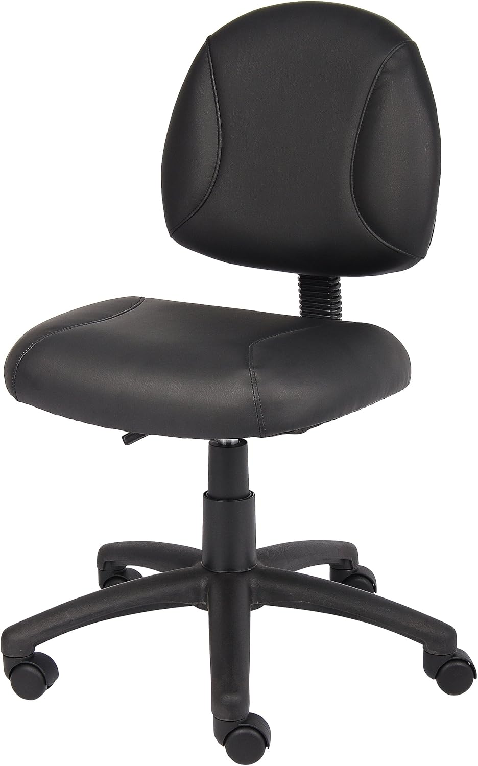 Boss Office Products Posture Task Chair Without Arms in Black, Low-Back (B305)
