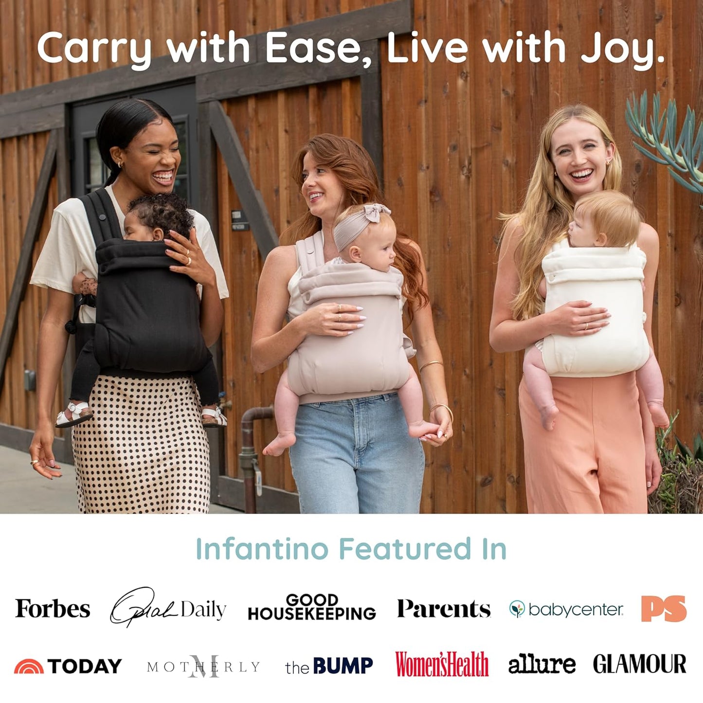 Infantino Honey Blossom Baby Carrier, Ergonomic Infant to Toddler Carrier, Hip Healthy “M” Position Support, Adjustable Sliding Seat, Padded Cross-Back Straps, 7-40 lbs, Toasted Almond