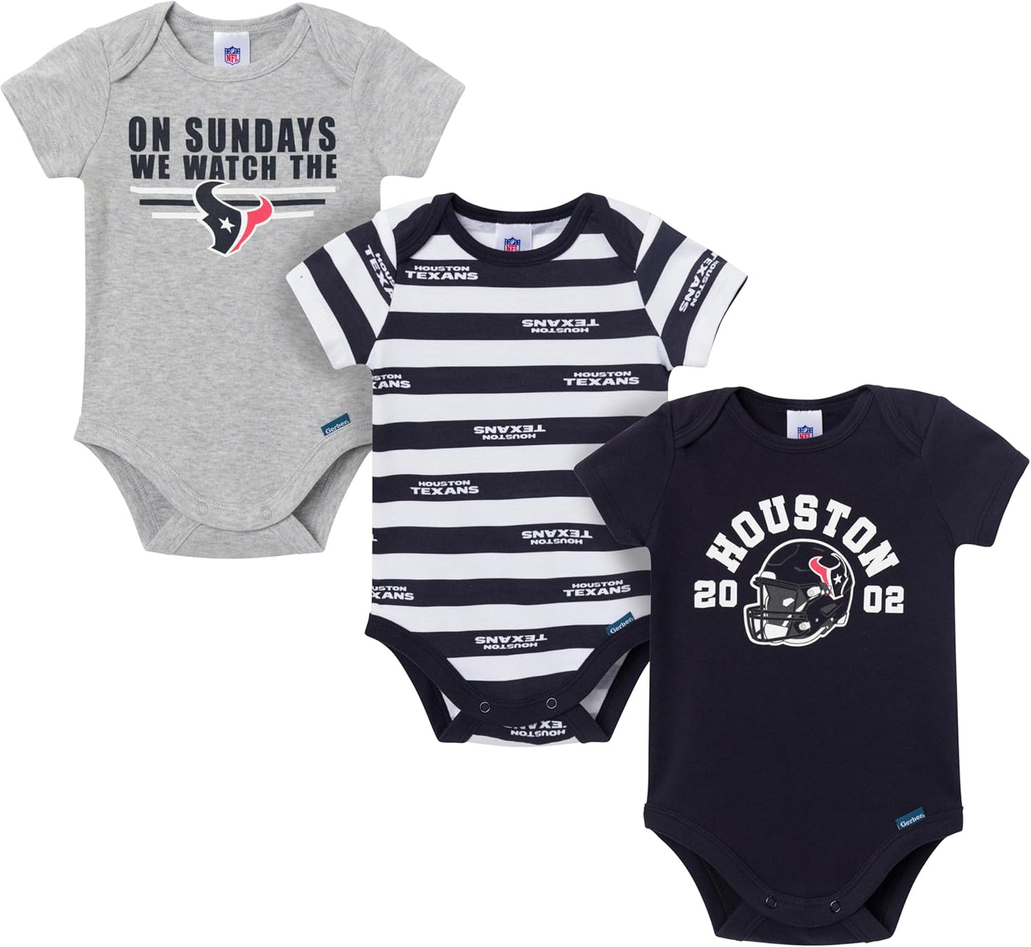 Gerber NFL Baby-Boys NFL 3-pack Onesie Bodysuit