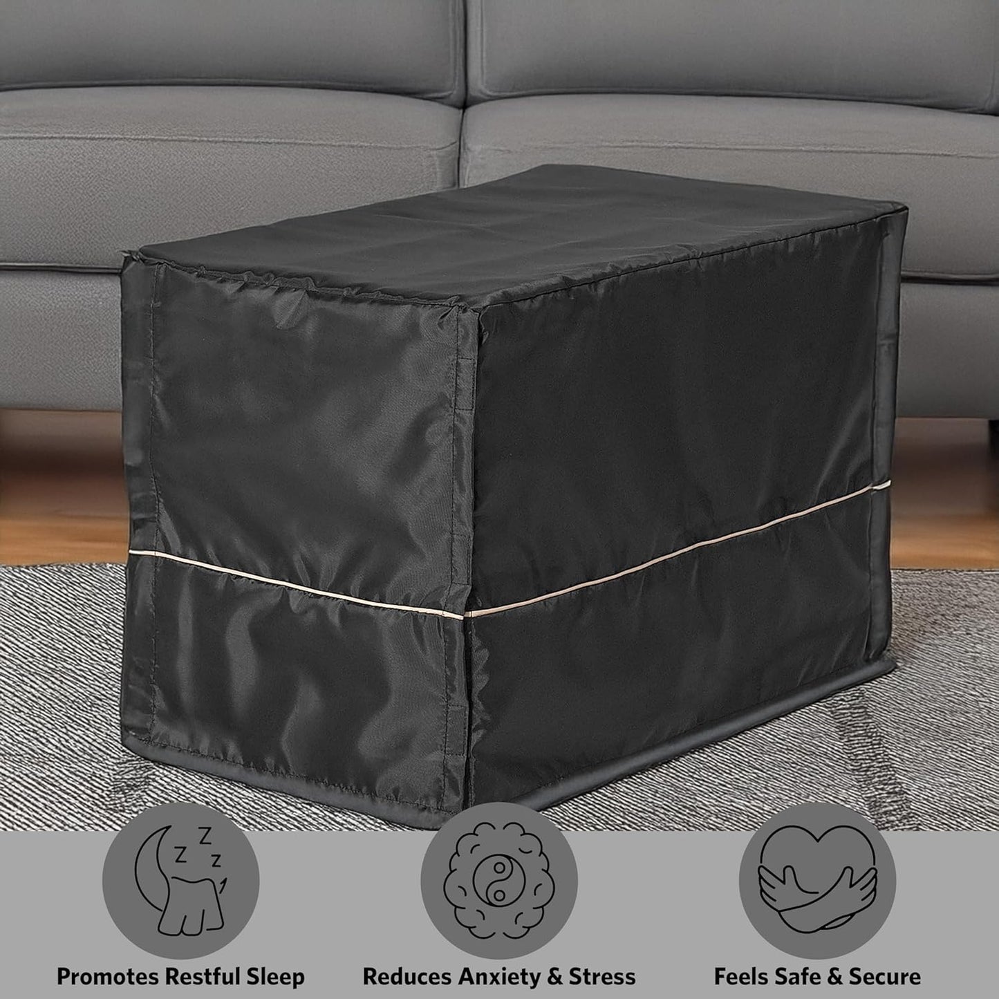 MidWest Homes for Pets XS Double Door iCrate Starter Kit, 22-inch Dog Crate Bundle for Extra-Small Dogs, Includes Cage, Pet Bed, 2 Bowls and Privacy Cover