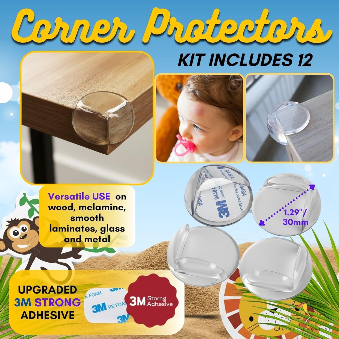 Child Safety Kit - 67 Pack Baby Proofing Essentials | Magnetic Cabinet Locks, Power Point Outlet Covers, Clear Corner Protectors, Strap Locks, Finger Pinch Guards | Bonus Bath Toys