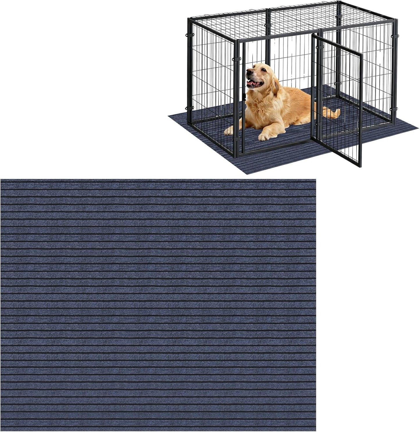 47" X 59" Mat for Under Dog Crate Waterproof Non-Slip Kennel Mat to Protect Floors Dog Playpen Mat Reusable Waterproof Non Slip Rug Whelping Pad for Pet