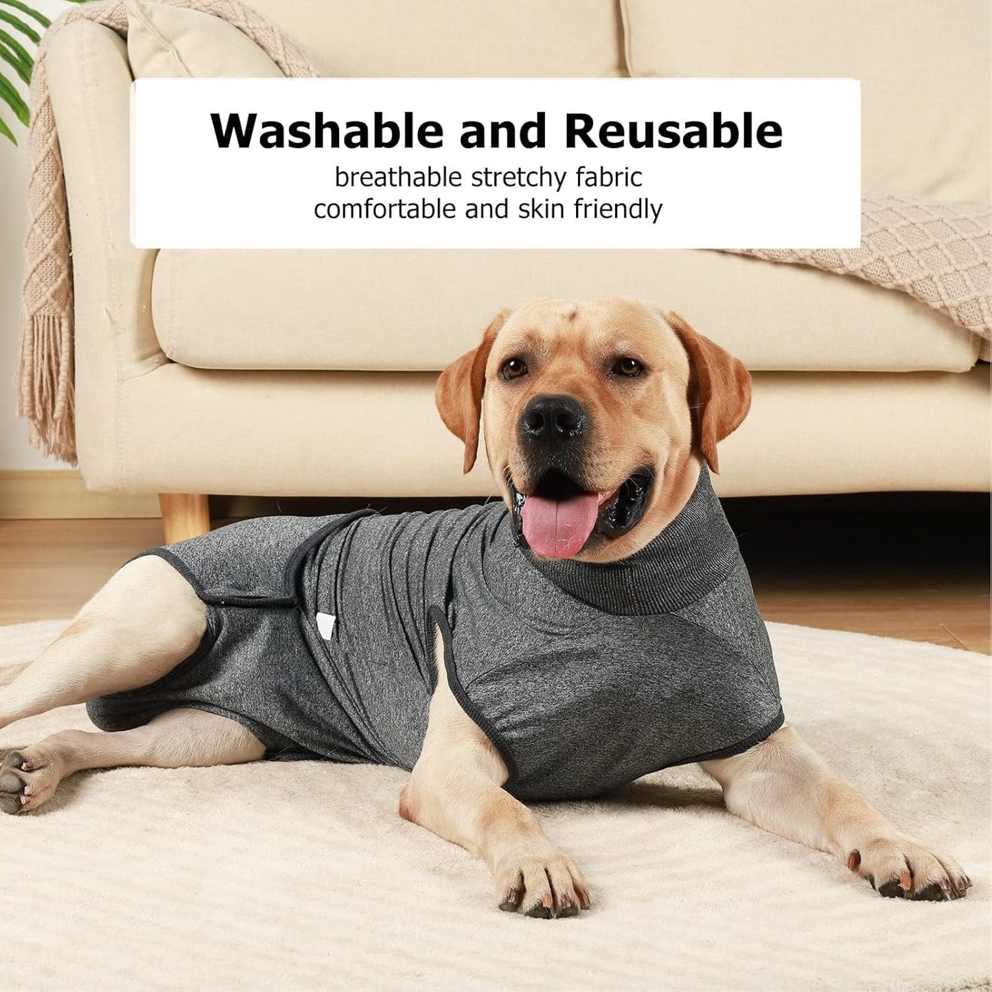 Dog Diaper Sanitary Pantie Full Body Dog Diaper Doggy Diapers Female Reusable Dog Physiological Clothing for Male and Female Dogs Menstruation Neuter Surgical Recovery Diapers for Dogs Washable (XL)