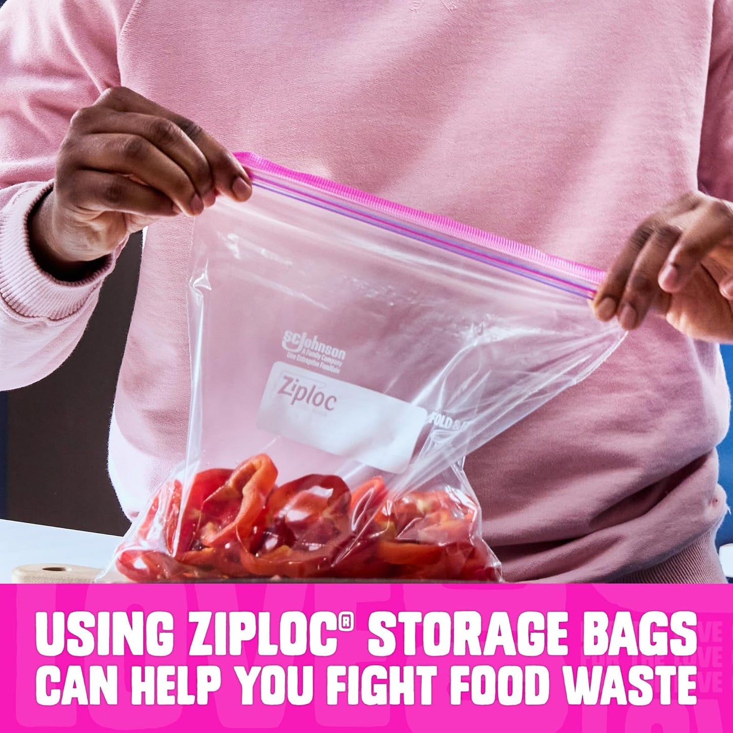 Ziploc Gallon Food Storage Bags, Stand-Up Bottom, Easy to Fill, 22 Count