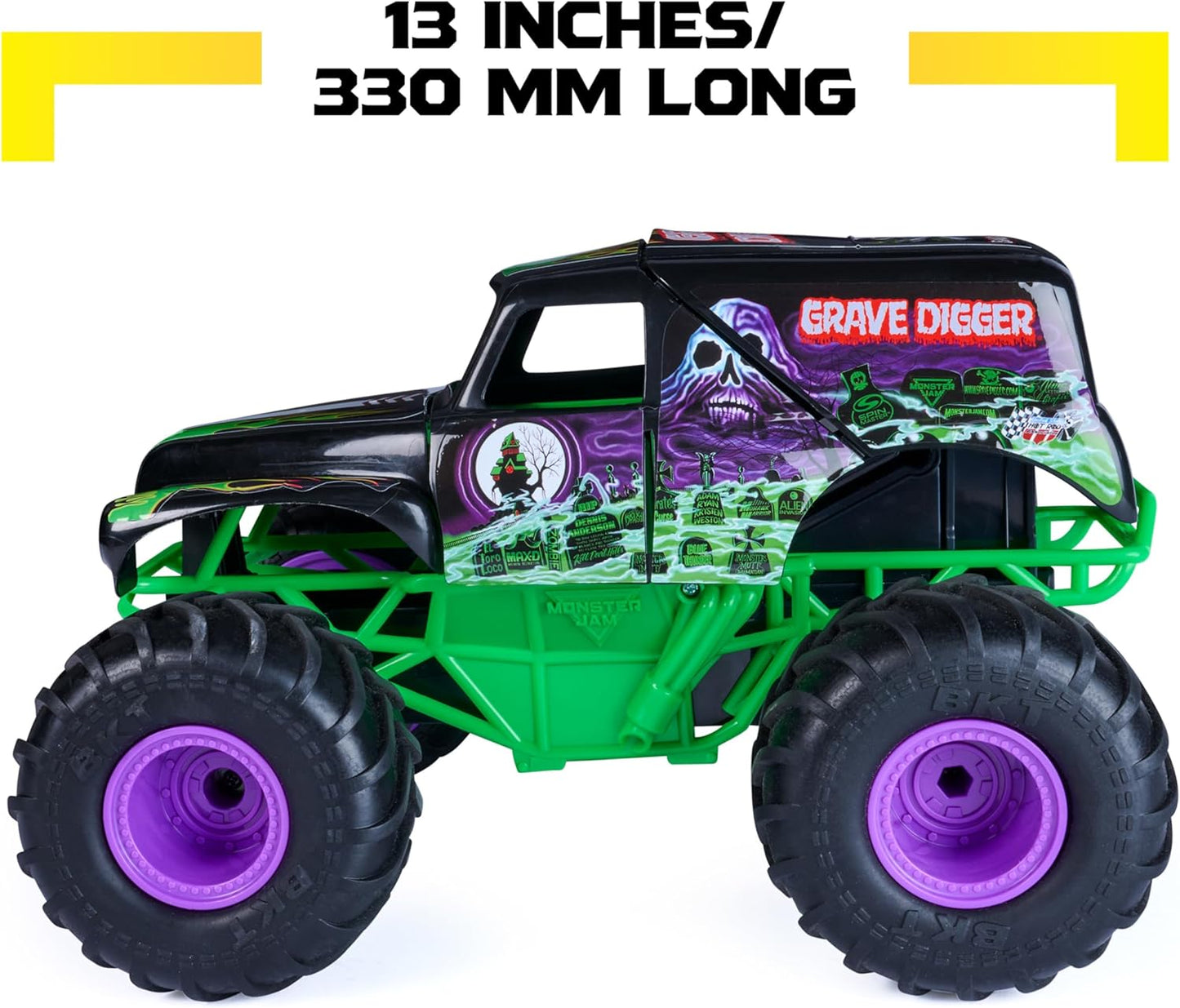 Monster Jam, Official Smash & Bash Grave Digger Remote Control Indoor & Outdoor Vehicle, 1:15 Scale Repairable Monster Truck, Kids Toys for Boy and Girls Ages 4 and up
