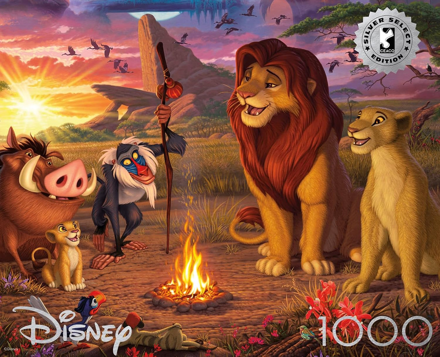 Buffalo Games Ceaco - Silver Select - Disney - Steve Read - The Lion King Vignette - 1000 Piece Jigsaw Puzzle for Adults - Challenging Puzzle Perfect for Game Nights - Finished Size is 26.75 x 19.75