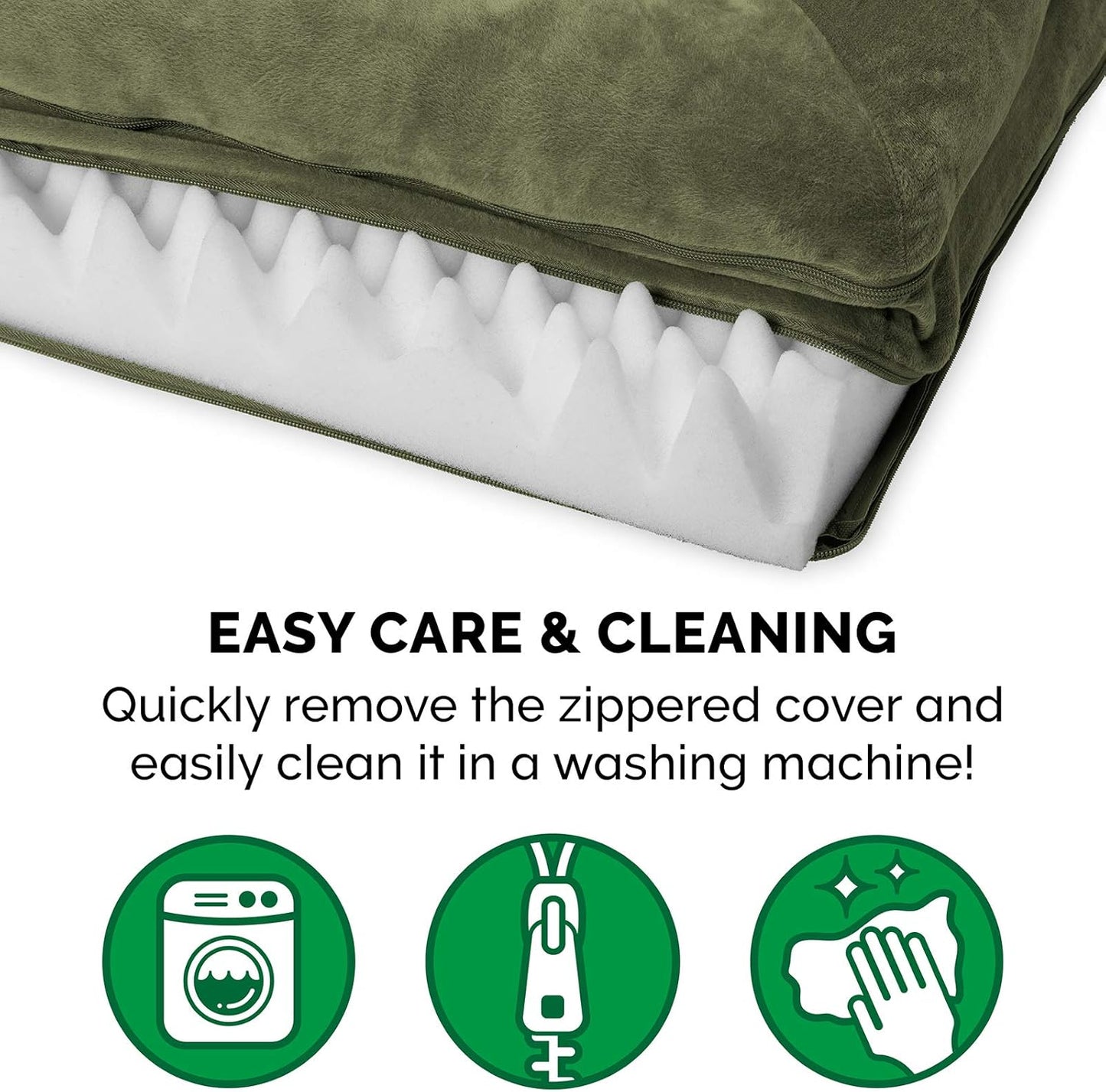 Furhaven Dog Bed Sofa Sofa - Dark Sage, Large W/Same Size Waterproof Liner