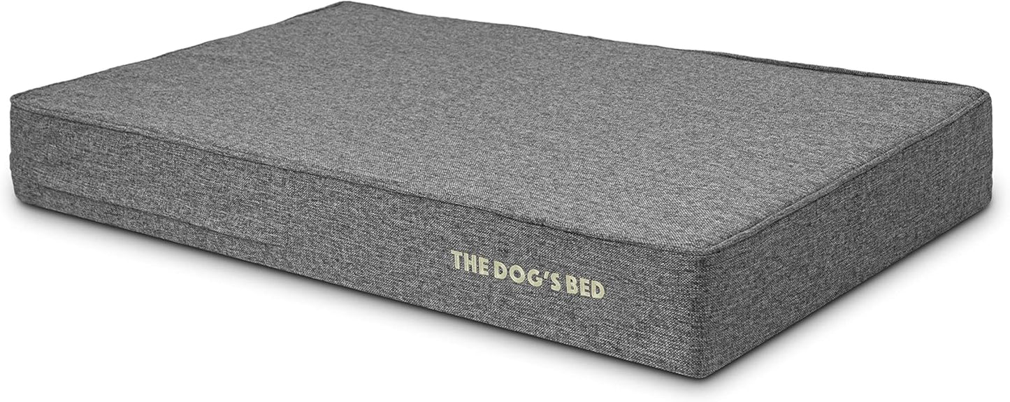 The Dog’s Bed Orthopedic Memory Foam Dog Bed Mattress, Linen Fabric, Grey Linen, XL, 6-Inch